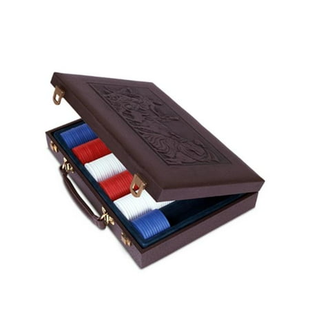Leather poker set