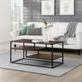 thumbnail image 3 of Pemberly Row 40" Contemporary Metal and Wood Coffee Table - Dark Walnut, 3 of 6