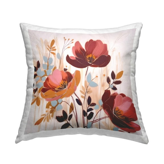 Stupell Industries Bold Red Poppies Decorative Printed Throw Pillow Design by Lazar Studio