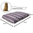 thumbnail image 2 of Aztec Pet Bed, Aboriginal and Geometric Silhouettes with Dots, Chew Resistant Pad for Dogs and Cats Cushion with Removable Cover, 24" x 39", Champagne Dark Purple, by Ambesonne, 2 of 4