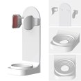 thumbnail image 2 of Soporte para cepillos de dientes eléctrico 2 en 1, 4 soportes para cepillos de dientes autoadhesivos montados en la pared, estante de almacenamiento ajustable para vasos de agua bucal para baño (cepillo de dientes blanco no incluido) Sincero Electrónica, 2 of 5