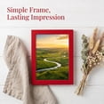 thumbnail image 3 of REGALWOVEN Classic Wood Picture Frame,for Wall Mounting or Tabletop Display, Horizontal and Vertical Home Decor Red 4" x 6", 3 of 5