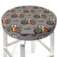 thumbnail image 6 of Goofa Cartoon Tractor Printed Stool Covers Round, Waterproof Round Bar Stool Covers Anti-Slip Round Bar Stool Seat Cover with Elastic Bands Durable -14 inch, 6 of 7