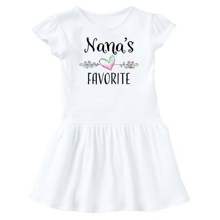 

Inktastic Nana s Favorite- Heart Grandchild Gift Baby Girl Dress