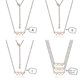 thumbnail image 4 of Collar de tres hermanas Yuxing con colgante de corazón a juego Acero inoxidable Baño de oro rosa A 30354 A, 4 of 5