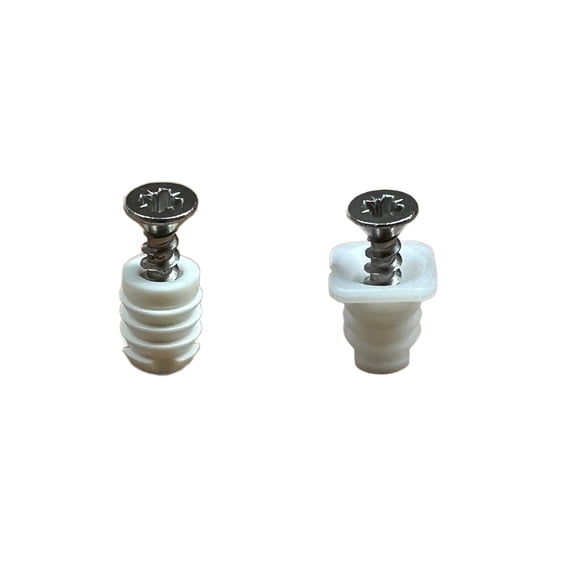 Insertos de tarugo para bisagra de gabinete E.H.C. de 8 mm, paquete de 12, con reborde