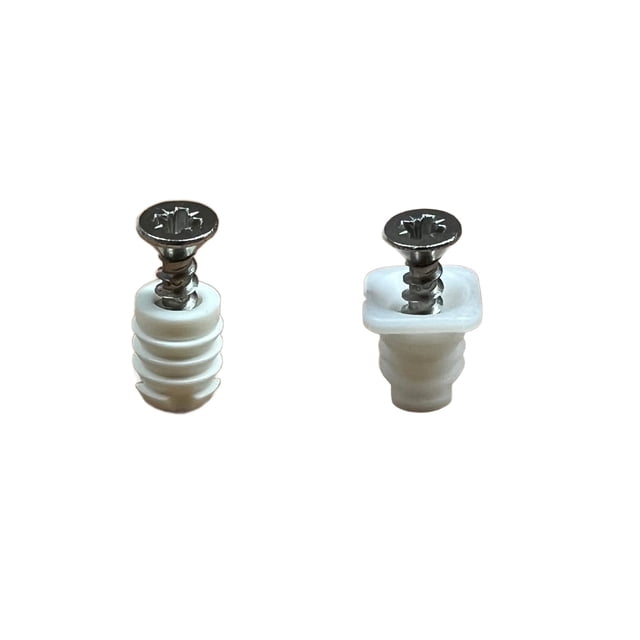 Insertos de tarugo para bisagra de gabinete E.H.C. de 8 mm, paquete de 12, con reborde