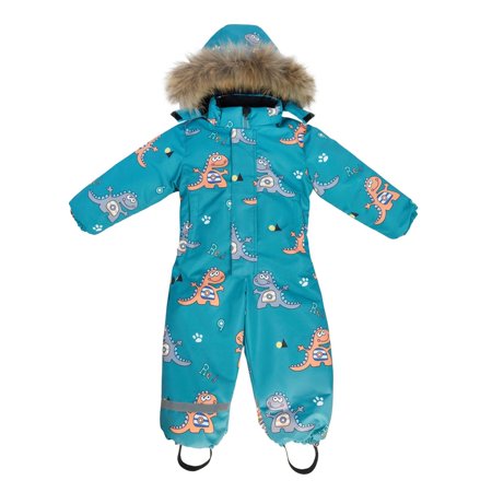 LIJCC Toddler Ski Snow Suit Kids One Piece Snowboarding Zip Up Jacket Waterproof Windproof Jumpsuit Winter Snowboarding Outdoor Overalls Insulated Ski Suit