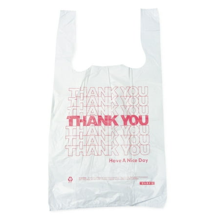 Thank You High-Density Bags, 10w x 5d x 19h, White, 2000 Bags (BPC10519THYOU)