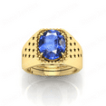thumbnail image 2 of Shree Jewelrs Original Certified Natural Blue Sapphire (Neelam) Ring - 3.25 Carat Certified Handcrafted Ring Jupiter Ring, PANCHDHATU Gold Plated Ring for Men and Women, 2 of 5