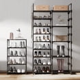 thumbnail image 3 of Zapatero de 9 Niveles, Organizador de Zapatos, Zapateros de Metal DIY, con Gancho para Sala de Estar, para Salón, Guardarropa y Vestíbulo, Negro esquí esquí Gafas de esquí, 3 of 5