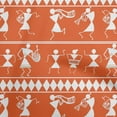 thumbnail image 1 of oneOone Viscose Jersey Orange Fabric Asian Floral Block Diy Clothing Quilting Fabric Print Fabric By Yard 60 Inch Wide, 1 of 4