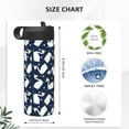 thumbnail image 4 of Yiaed Swan Print Water Bottle with Straw Lid, Stainless Steel Double Wall Insulated Water Bottle | Leak-Proof and Spill-Proof Water Bottle, 4 of 8