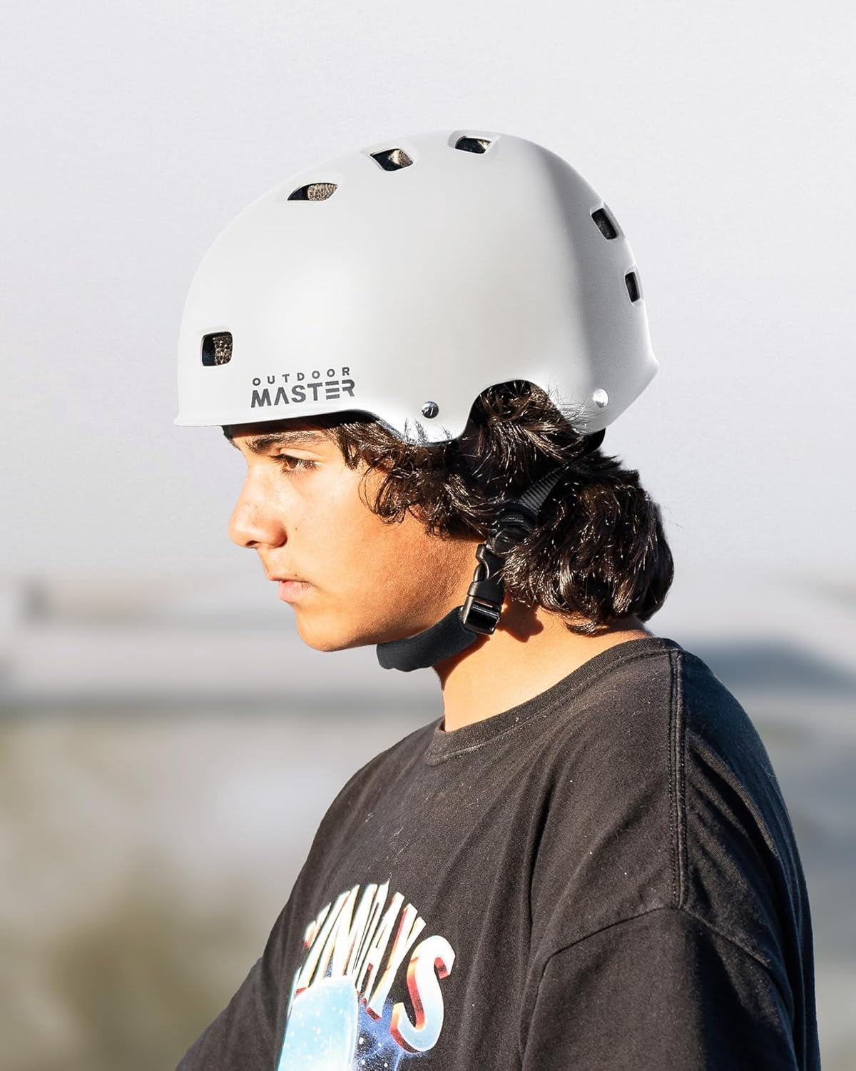 OutdoorMaster Skateboard Cycling Helmet, Two Removable Liners Ventilation Safety Bike Helmet for Adults, Youth & Kids
