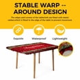 thumbnail image 4 of Red Plaid Christmas Table Cloths for 3 Foot Rectangle Tables, Xmas Snowflake Poinsettia Botanical Patio Waterproof Elastic Fitted Tablecloths, Washable Rectangular Table Cover for Camping, 4 of 8