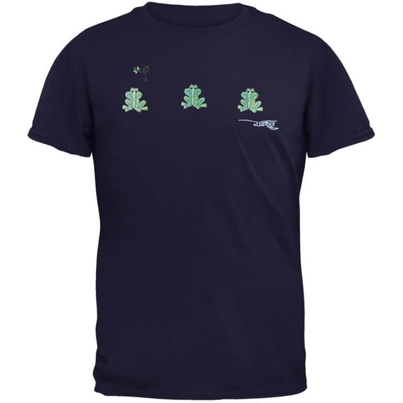 Pond Frog Embroidered T-Shirt - Medium