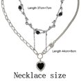 thumbnail image 4 of 2 piezas de collar de nube de flores de corazón de diamante colorido estilo dopamina accesorios para mujer, 4 of 7