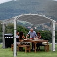 thumbnail image 6 of EAGLE PEAK 11 x 11 Ft. Outdoor Steel Arched Pergola with Shade top and Curtain, 6 of 7