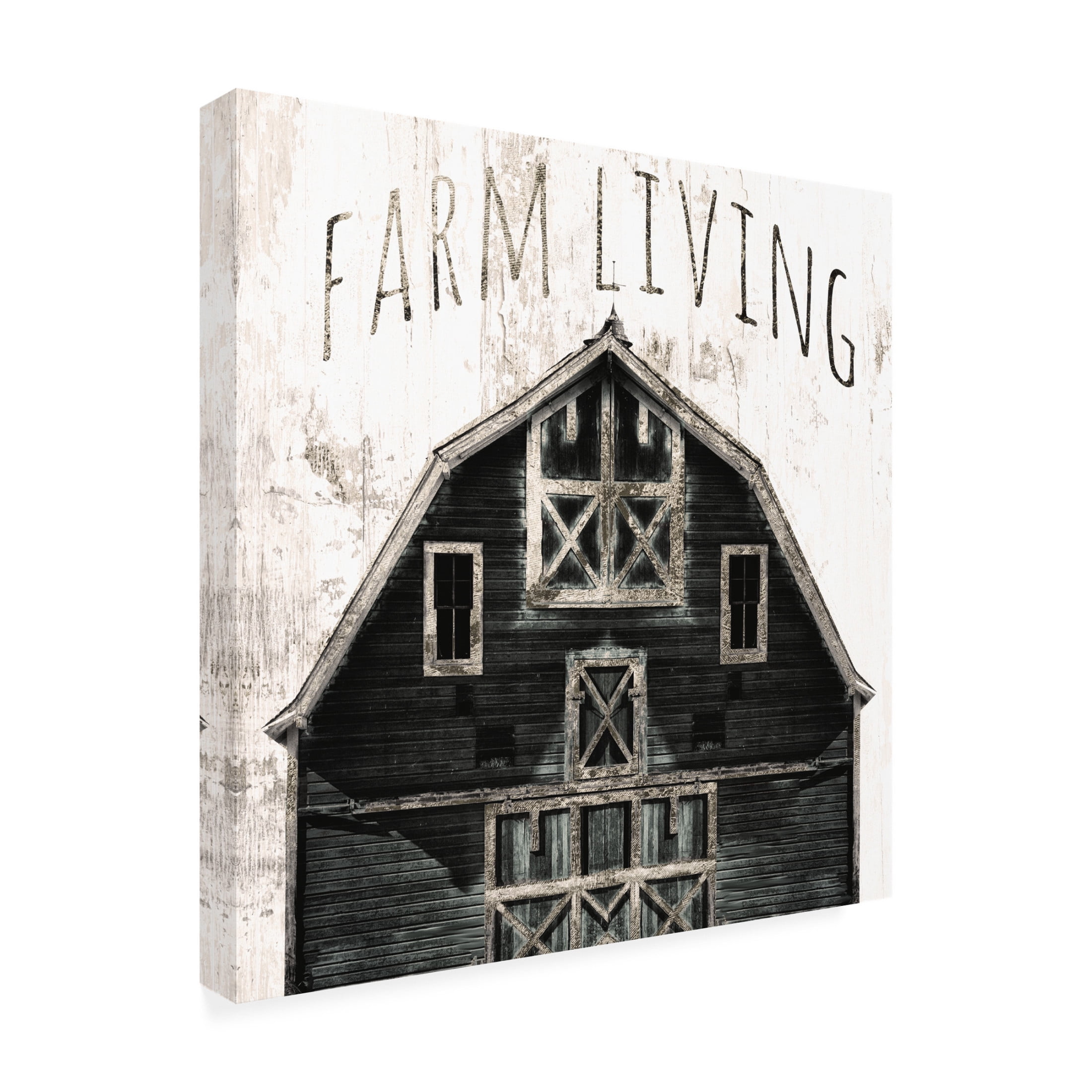 Canvas Wall Art - Sasha 'Farm Living' Wall Art for Living Room, Bedroom, or Office Décor by Trademark Fine Art - 14 x 14 Inches