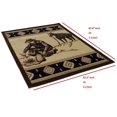 thumbnail image 4 of Handcraft Rugs Cabin Rug  Lodge, Cabin Nature and Animals Area Rug  Modern Southwestern Design Cabin Area Rug  Abstract, Chocolate Brown/BeigeCowboy/Horse 5x7 feet, 4 of 6