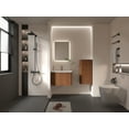 thumbnail image 5 of 14.17" Floating Bathroom Cabinet - Walnut Striped, Wall-Mounted Storage with Push-Open Door, Pre-Assembled, 5 of 5