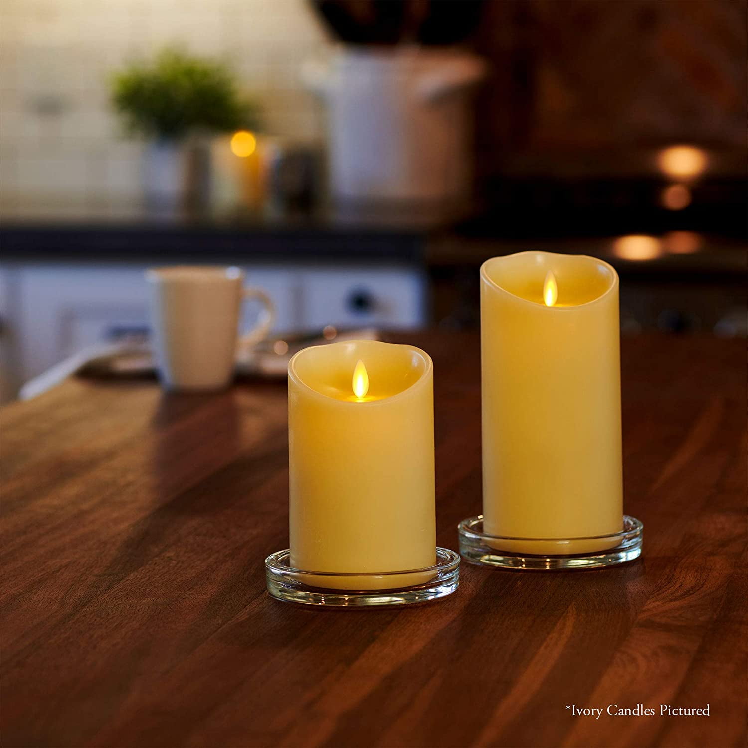 Buy Luminara Flameless Slim Pillar Candle, Flickering Real Flame Effect