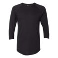 thumbnail image 1 of American Apparel T-shirt à Manches Trois-Quarts Raglan 50/50, Noir, 1 of 2