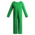 thumbnail image 5 of Liyamei Kids Solid Green Long Sleeve Jumpsuit Full Body Bodysuit 5-12Y, 5 of 5