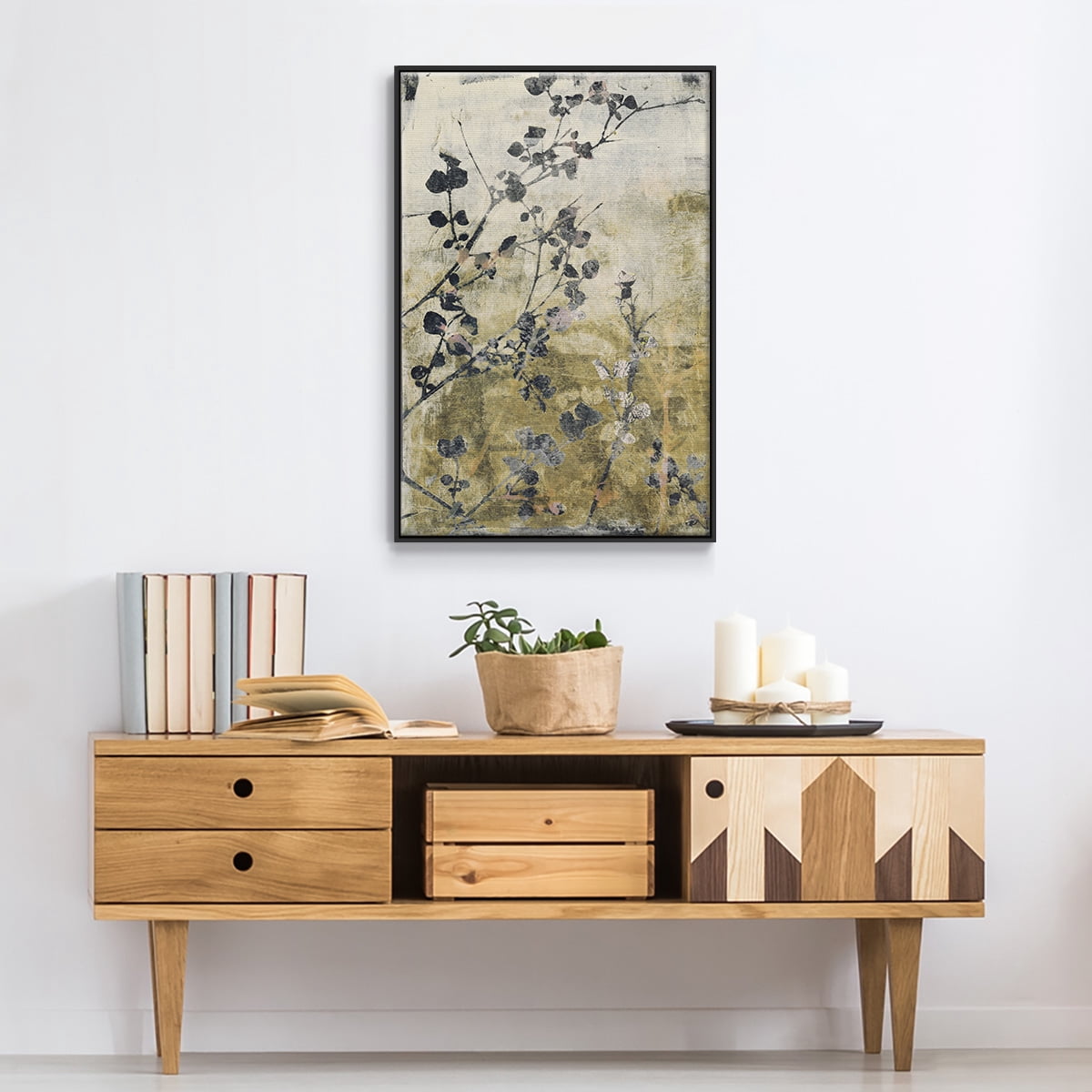 Boundless VII Framed Premium Gallery Wrapped Canvas - Ready to Hang - 17 x 25 - Black Floating Frame