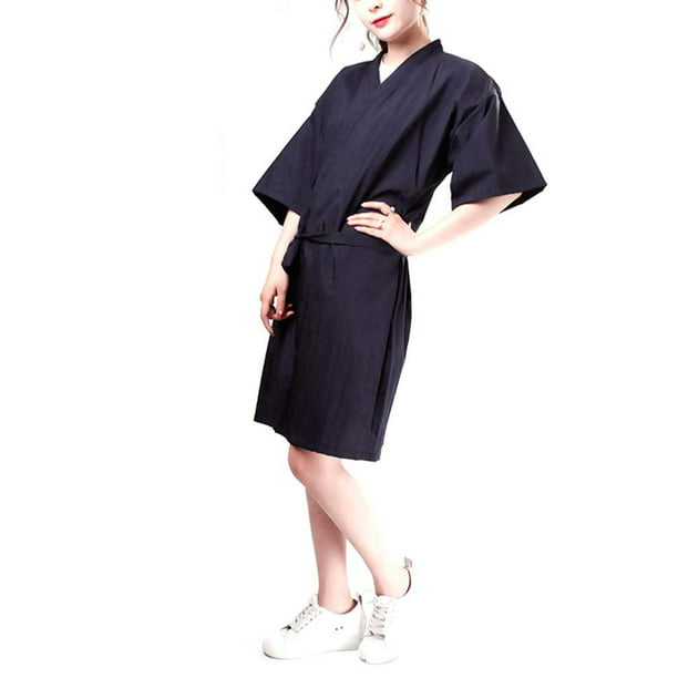 Lurrose Salon Client Gown Robes Cape Salon Hair Cutting Smock for Kimono Style (Black) - Walmart.com