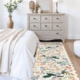 thumbnail image 2 of YOUFORTONG 2'6x12 Washable Floral Scalloped Hallway Runner Rug, Non Slip Soft Thin Floor Mat for Farmhouse Kitchen Entryway Bathroom Bedroom Laundry Living Room,Cream ﻿, 2 of 6