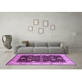 thumbnail image 3 of Ahgly Company Indoor Round Oriental Purple Industrial Area Rugs, 6' Round, 3 of 4