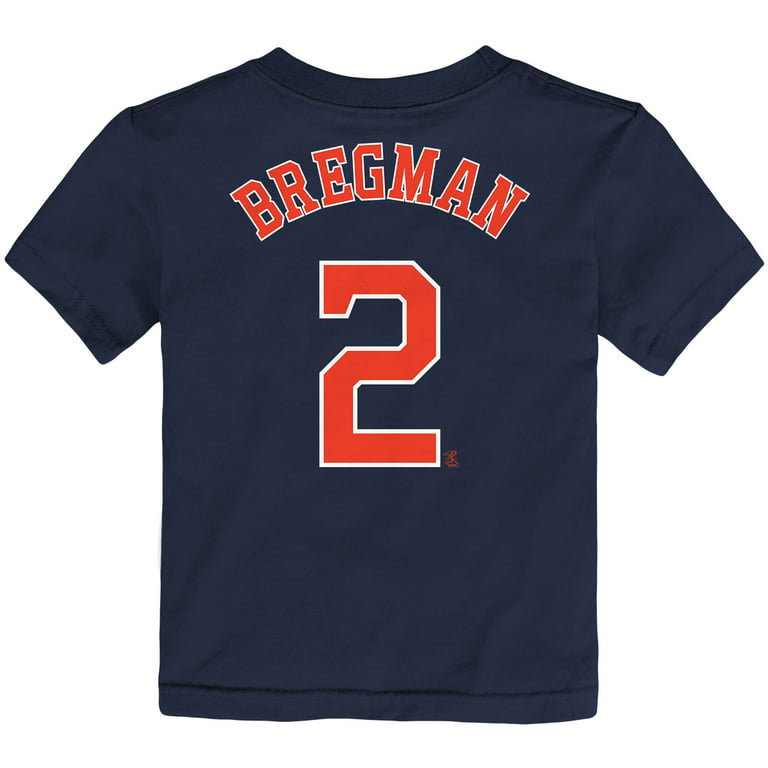 Mens MLB Team Apparel Houston Astros ALEX BREGMAN Baseball Jersey Shir –