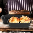 thumbnail image 2 of Tineasur 3Pcs Nonstick Carbon Steel Bread Loaf Pans Rectangular Baking Pans for Homemade Baking, 2 of 8