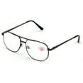 BiFocal Metal Aviator Reading Glasses Spring Hinge Square Large Lens