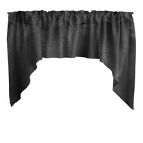 Shiny Satin Solid Swag Window Valance 72" Wide / 36" Tall