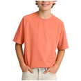 thumbnail image 2 of ZVNAΖH Boys' Quick Dry T-Shirt, Kids Solid Color Raglan Short Sleeve Crew Neck Athletic Top for 5-16 Years, 2 of 6