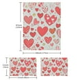 thumbnail image 4 of Pratyus Hearts Dots Lace Romantic Valentine's Day Design 3-Piece Bedding Set Bedroom Home Decor Comfortable and Breathable 87x68in, 4 of 8