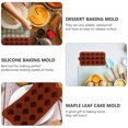 thumbnail image 2 of Molde para pastel de hoja de arce Yongwei, 6 piezas, moldes de silicona para hornear postres de chocolate con hojas de arce (café), 2 of 7