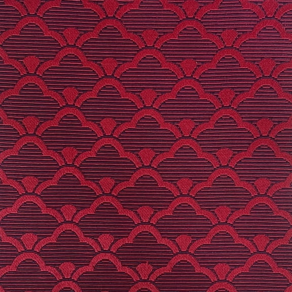 Decora Furnishings 54-Inch Polyester-Cotton Fabric, Ornate Design Jacquard, Scarlet