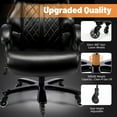 thumbnail image 4 of Qusaphy 800LBS Big and Tall Executive Office Chair, PU Leather Ergonomic Desk Chair with Adjustable Backrest and Thick Padded Cushion, Heavy Duty Chair for Home or Office Black, 4 of 9