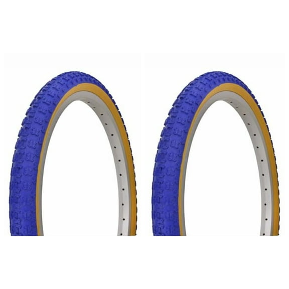 Tire set. 2 Tires. Two Tires Duro 20" x 1.75" Blue/Gum Side Wall HF bike Tires, lowrider bike Tires, lowrider bicycle Tires, bmx bike Tires, chopper Tires