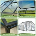 thumbnail image 3 of NETAJE 14'x8' Polycarbonate Greenhouse, Large Aluminum Walk-in Green House for Backyard, 3 of 7