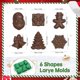 thumbnail image 4 of 2 Moldes Grandes de Silicona Navideños Hechos A Mano para Jabón, Chocolate, Gelatina, Dulces, Velas, Bandeja de Alimenticio, 6 Moldes con Formas Navideñas., 4 of 5