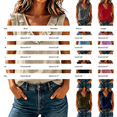 thumbnail image 4 of Cotton Linen Sleeveless Tops for Women Ruffle Trim Tank V Neck Y2K Cute Tops V Neck Cotton Linen Shirts Casual Summer Gauze Shirt Plus Size Pullover Shirts Tunic Top Sleeveless Layering Camisoles, 4 of 6