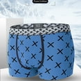 thumbnail image 4 of Men's Boxers Solid Color Open Polyester Four Seasons Casual Sexy Underwear, 4 of 6