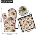 thumbnail image 6 of Yorkie Dog and Pioneer Flower Kitchen Oven Mitt and Pot Holder Sets 4 Pcs for Baking, Cooking and Grilling, Heat Resistant Up To 392 °F, 6 of 7