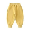 thumbnail image 1 of Boys Pants Baby Sweatpants Spring And Autumn Children's Sports Pants Baby Girls Spring Spring Clothes Footed Infant Trousers Yellow, 1 of 5