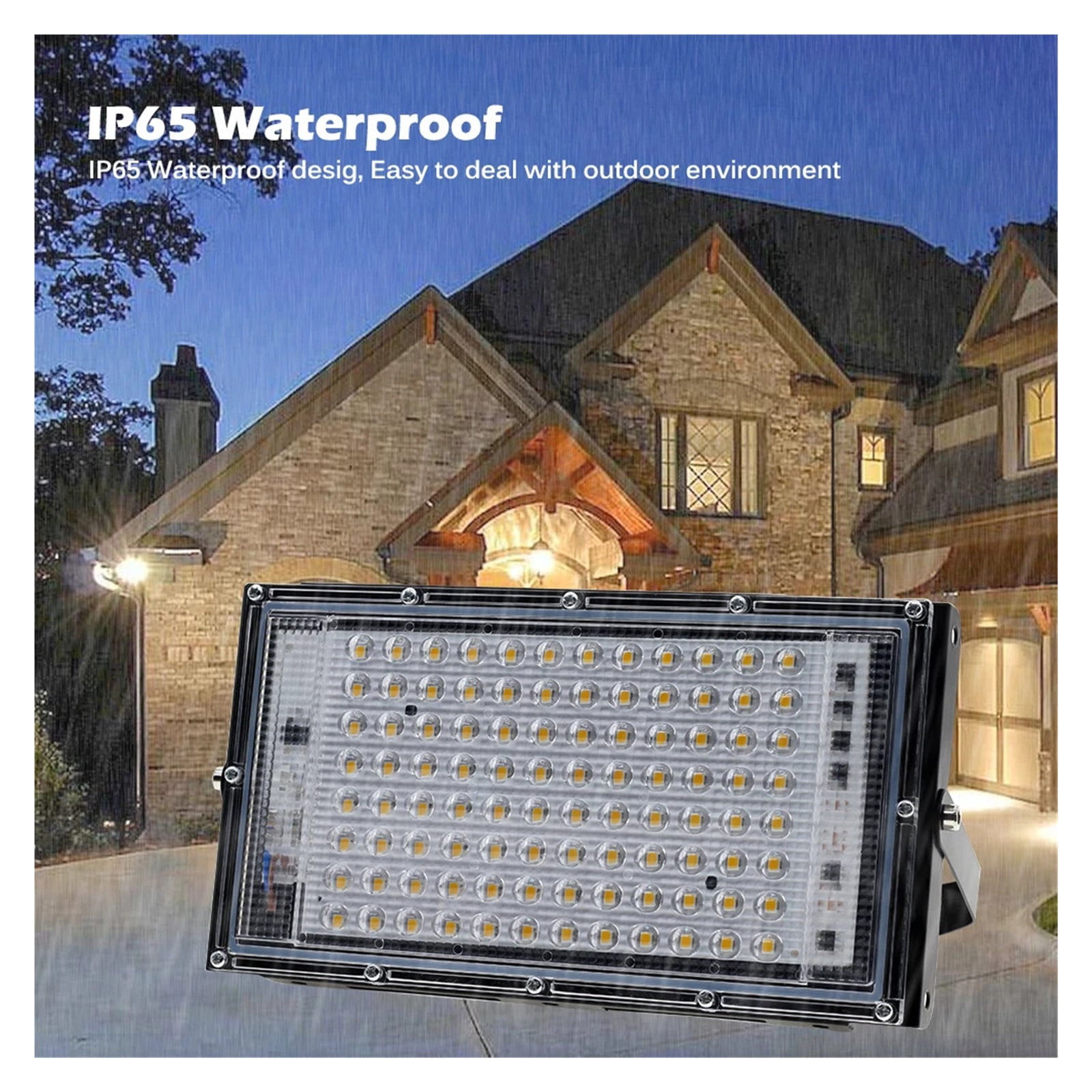 50W 100W LED RGB Flood Light IP65 Waterproof Outdoor Reflector Led Spotlight Landscape Lighting With Remote Control ,Brings Out Natural Colors