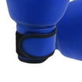 thumbnail image 3 of Boxing Gloves Kick Boxing Leather Sparring Heavy Bag Workout MMA Gloves Adult and Children , Blue Adult, 3 of 5
